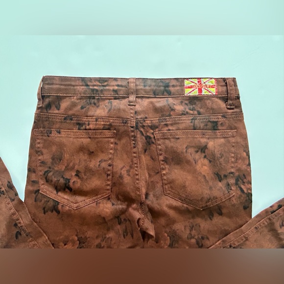 Machine Pour Neuf Mode flower print pattern skinny jeans. Sz. 5 - Picture 3 of 7